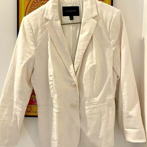 White linen blazer